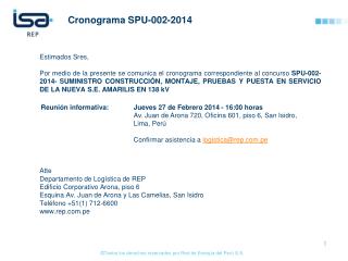 Cronograma SPU-002-2014