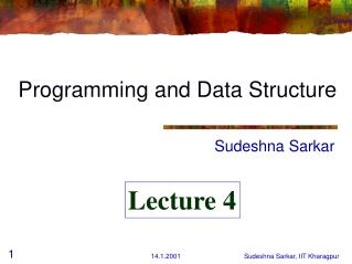 Programming and Data Structure