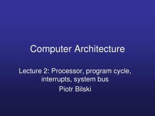 Computer Architecture