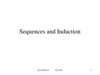 Sequences and Induction