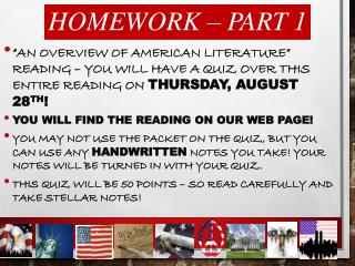 Homework – Part 1