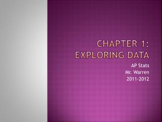 Chapter 1: Exploring Data