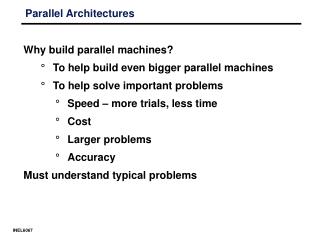 Parallel Architectures