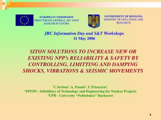 EUROPEAN COMMISSION DIRECTORATE-GENERAL JRC JOINT RESEARCH CENTRE