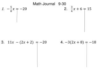 Math Journal 9-30