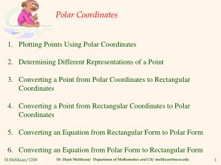 Polar Coordinates