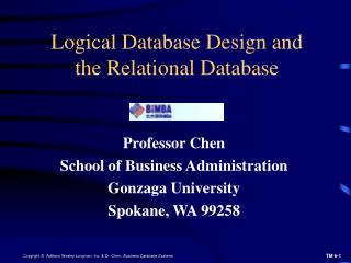 Logical Database Design and the Relational Database