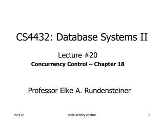 CS4432: Database Systems II