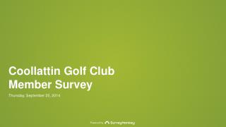 Coollattin Golf Club Member Survey