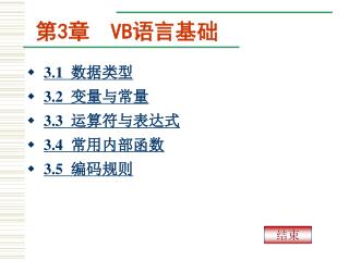 第3章 VB 语言基础