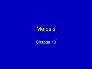 Meiosis