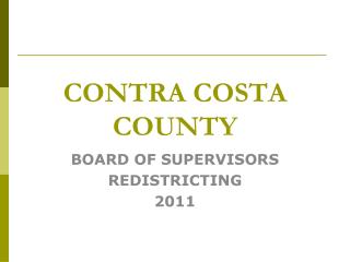 CONTRA COSTA COUNTY