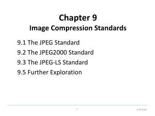 Chapter 9 Image Compression Standards