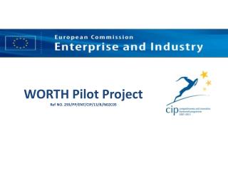 WORTH Pilot Project Ref NO. 293/PP/ENT/CIP/13/B/N02C05