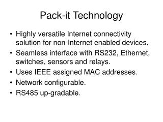 Pack-it Technology