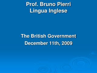 Prof. Bruno Pierri Lingua Inglese