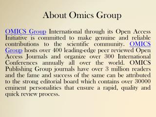 About Omics Group