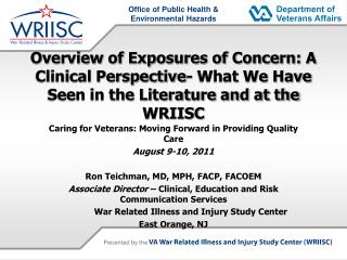 Caring for Veterans: Moving Forward in Providing Quality Care August 9-10, 2011