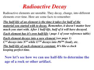 Radioactive Decay