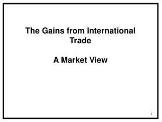 The Gains from International Trade A Market View