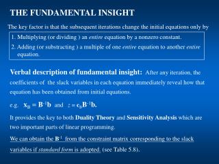 THE FUNDAMENTAL INSIGHT