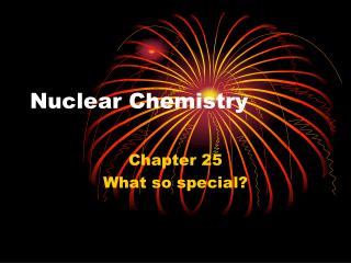 Nuclear Chemistry