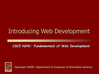 Introducing Web Development