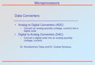 Microprocessors