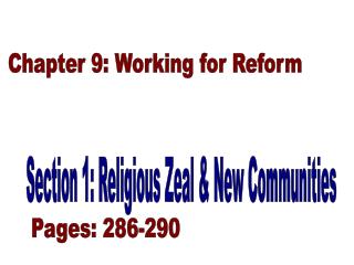 Chapter 9: Working for Reform