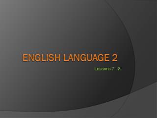 English language 2