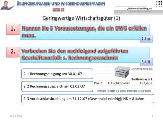 Geringwertige Wirtschaftsgüter (1)