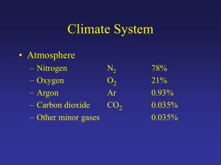 Climate System