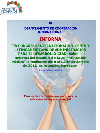 EL DEPARTAMENTO DE COOPERACION INTERNACIONAL INFORMA