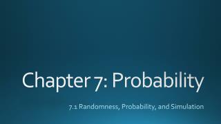 Chapter 7: Probability