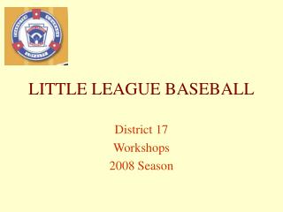 LITTLE LEAGUE BASEBALL