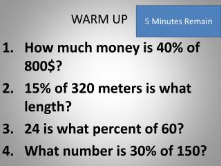 WARM UP