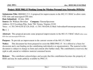 Project: IEEE P802.15 Working Group for Wireless Personal Area Networks (WPANs)
