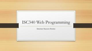 ISC340 Web Programming