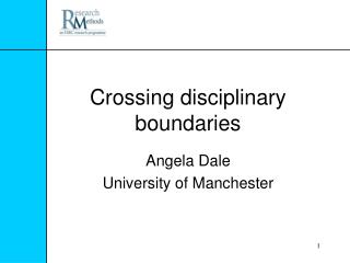 Crossing disciplinary boundaries