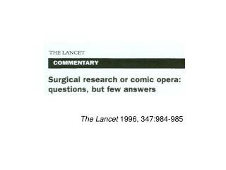 The Lancet 1996, 347:984-985