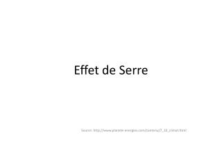 Effet de Serre