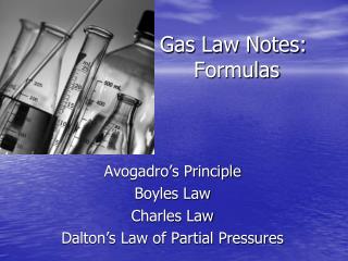 Gas Law Notes: Formulas