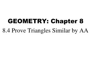 GEOMETRY: Chapter 8