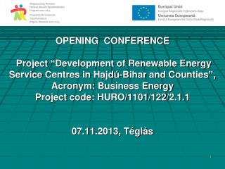 Programme : Hungary-Romania Cross-Border Co-operation Programme 2007-2013