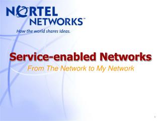 Service-enabled Networks From The Network to My Network