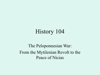 History 104