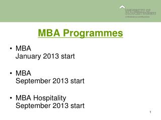 MBA Programmes