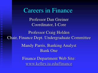 Careers in Finance