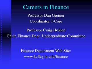 Careers in Finance