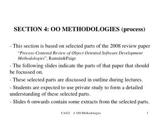 SECTION 4: OO METHODOLOGIES (process)